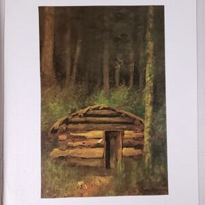 Frederic‎ Remington Log Cabin Art Print 11x14 Brown